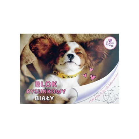 Blok rysunkowy The Sweet Pets A4 biała 80g 20k [mm:] 296x210 Beniamin