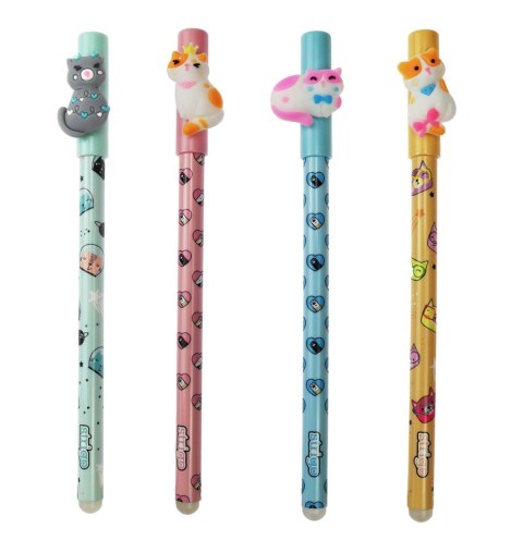 Długopis wymazywalny wymazywalny KOCIAKI 590231557534 wkład niebieski 0,5mm Strigo (SSC190)