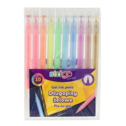 Długopis żelowy 10 kol mix żelowy 5905658810917 wkład mix 0,6mm Strigo (SSC381)