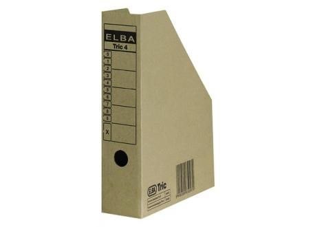 Pojemnik na dokumenty pionowy Tric 4 A4 brązowy tektura [mm:] 320x75x 270 Elba (100552611)
