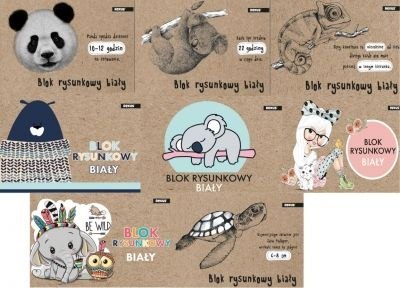 Blok rysunkowy Kraft Liner A4 białe 80g 20k [mm:] 296x210 Beniamin (6100751)