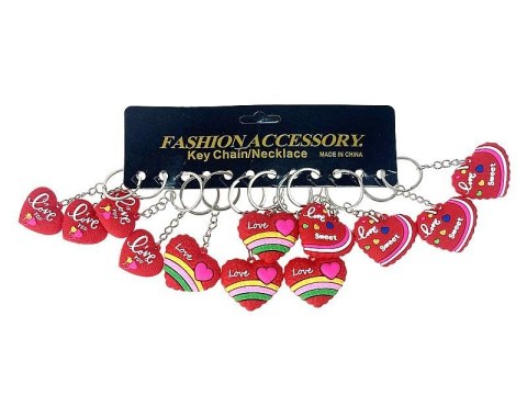 Brelok serce, karta 12szt. Adar (595750)