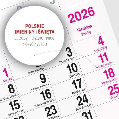 Kalendarz ścienny OGRÓD A3 Press