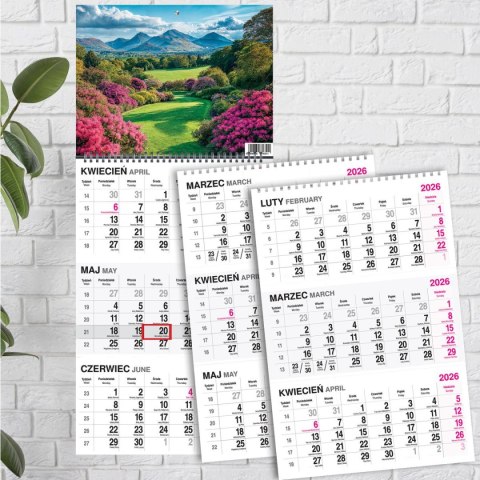 Kalendarz ścienny OGRÓD A3 Press