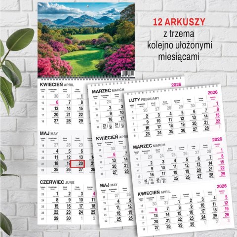 Kalendarz ścienny OGRÓD A3 Press