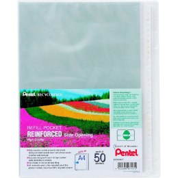 Koszulki na dokumenty krystaliczna A4 kolor: przezroczysta Pentel