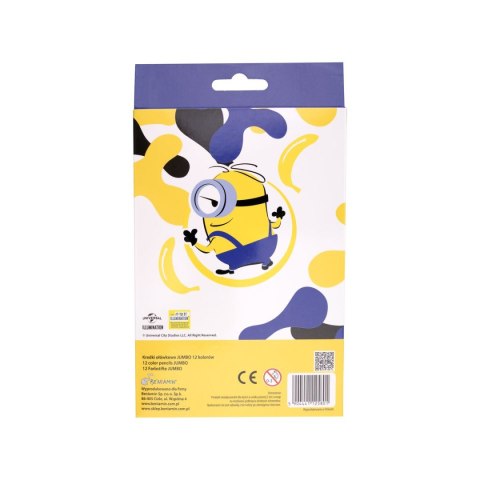 Kredki ołówkowe Minionki Jumbo 12 kol. Beniamin Kredki ołówkowe Minionki Jumbo 12 kol. Beniamin