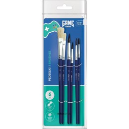 Pędzel GAME OVER drewniane 5902277327819 Interdruk (6 sztuki)