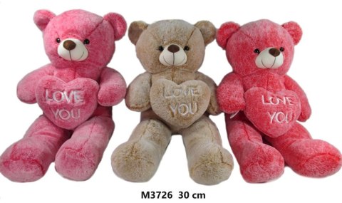 Pluszak miś z sercem 3 kolory [mm:] 300 Sun-Day (166371)
