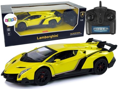 Samochód R/C 1:24 Lamborghini Veneno Białe 2.4 G Światła Lean (9741)