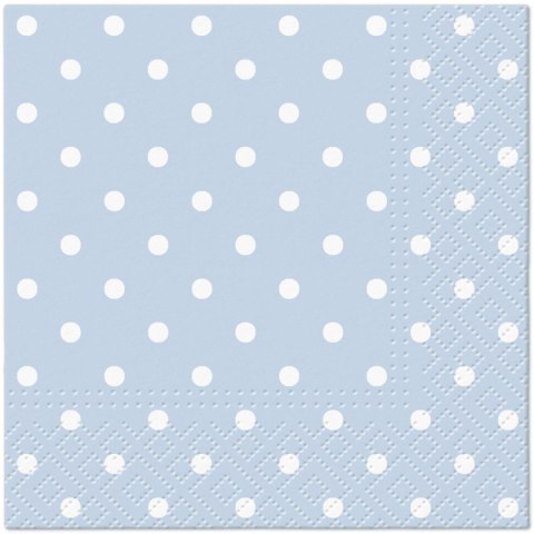 Serwetki Dots Light blue mix nadruk bibuła [mm:] 250x250 Paw (SDC066055)