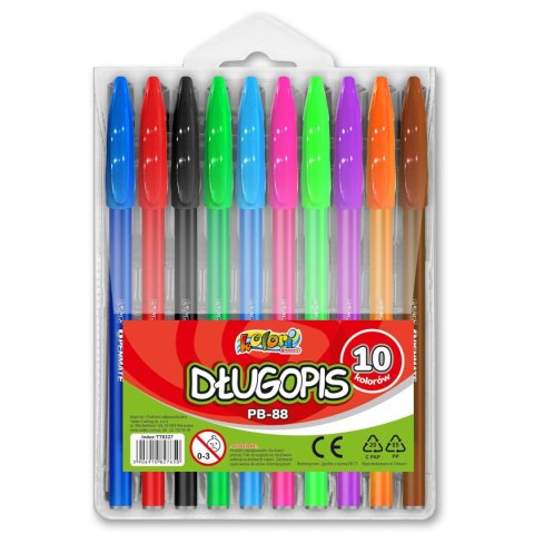 Długopis PB-88 mix 10 kol wkład mix Penmate (TT8327)