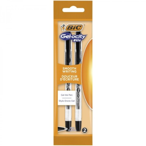 Długopis żelowy 2szt wkład czarny 0,28mm Bic (989708)