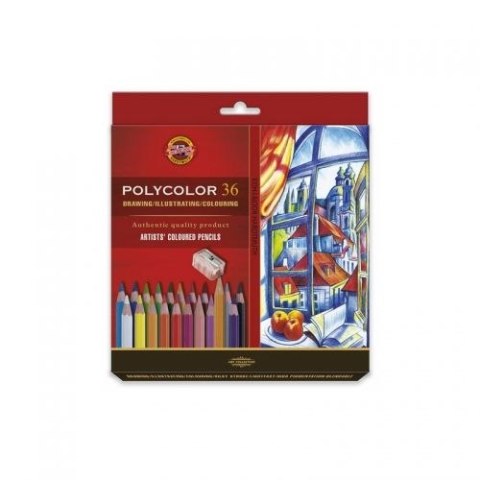 Kredki ołówkowe polycolor 36 kolorów 36 kol. Koh-I-Noor (3835) Kredki ołówkowe polycolor 36 kolorów 36 kol. Koh-I-Noor (3835)