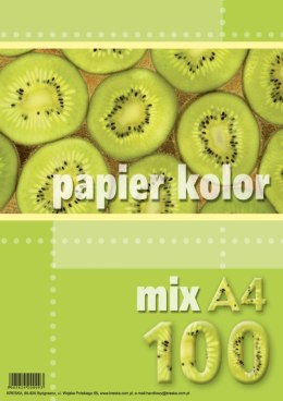 Papier kolorowy A4 mix 100k. 80g Kreska