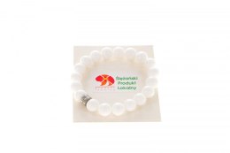 Bransoletka bransoletka jadeit górski biały 10mm Mol