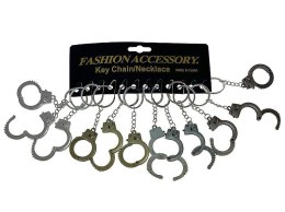 Brelok metalowy - kajdanki, karta 12szt. Adar (603905)