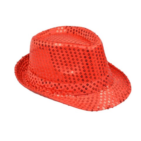 Kapelusz cekinowy czerwony Arpex (SH0902)