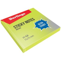 Notes samoprzylepny (karteczki) zielony 80k [mm:] 75x75 Berlingo (270276)