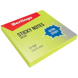 Notes samoprzylepny (karteczki) zielony 80k [mm:] 75x75 Berlingo (270276)