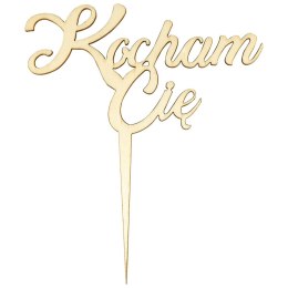 Ozdoba drewniana na patyczku - Kocham Cię Arpex (KK2518)