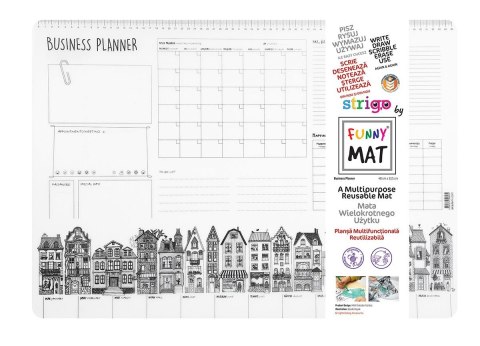 Podkład na biurko FUNNY MAT TRANSPARENT BUSINESS PLAN sfu1145 polipropylen PP [mm:] 335x480 Strigo (8681379311458)