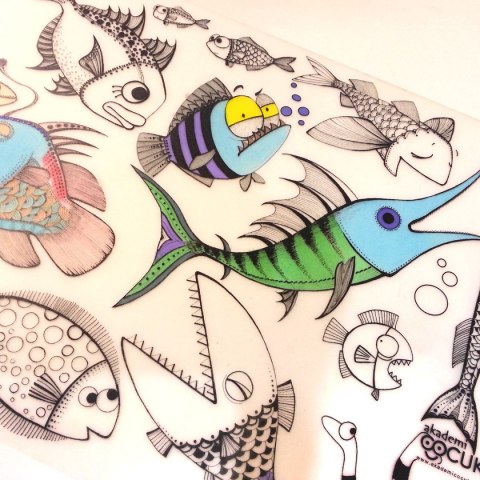 Podkład na biurko FUNNY MAT TRANSPARENT PIRANIE SFU1007 polipropylen PP [mm:] 335x480 Strigo (8681378310079)