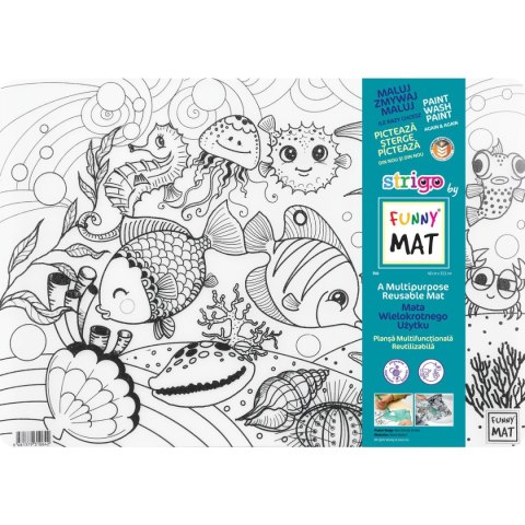 Podkład na biurko FUNNY MAT TRANSPARENT RYBKI sfu1064 polipropylen PP [mm:] 335x480 Strigo (8681379310642)