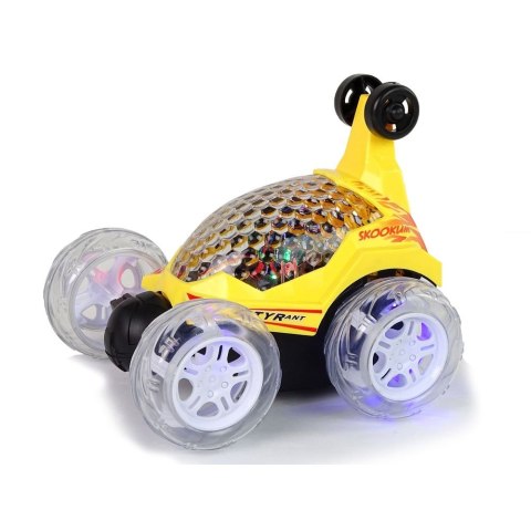 Samochód Zdalnie Sterowane Żółte Kolorowe Diody Obrót 360 Stopni Lean (12095)