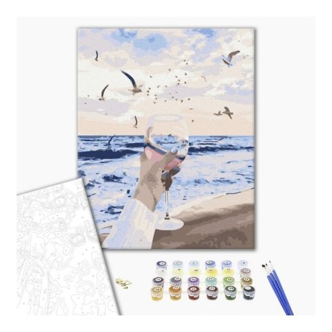 Zestaw kreatywny Malowanie Po Numerach 40x50 cm morze w szklance Brushme (BR-BS52416)