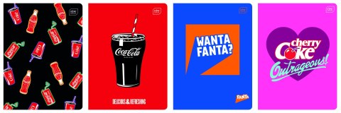 Zeszyt COCA COLA MAT+UV A5 32k. 70g krata Interdruk