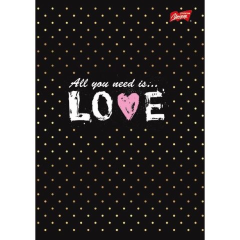 Zeszyt Golden Love A4 60k. krata Unipap Zeszyt Golden Love A4 60k. krata Unipap