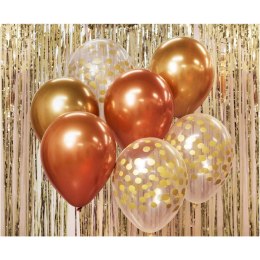 Balon foliowy bukiet balonowy złoto miedziany 12cal Godan (BB-ZLM7)