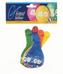 Balon gumowy Z NADRUKIEM 5 szt mix 12cal Godan (GS110/40)