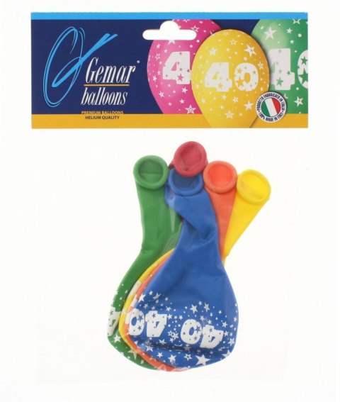 Balon gumowy Z NADRUKIEM 5 szt mix 12cal Godan (GS110/40) Balon gumowy Z NADRUKIEM 5 szt mix 12cal Godan (GS110/40)