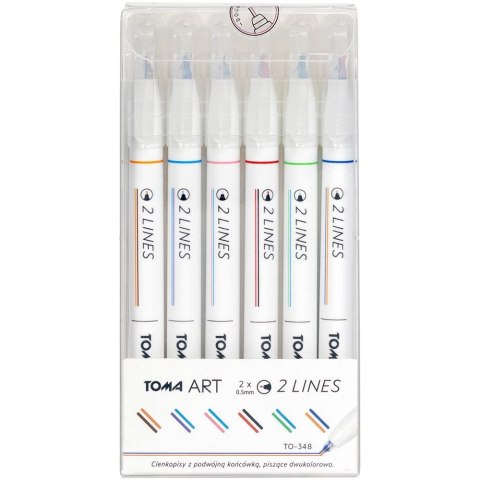 Cienkopis 2 linopwy wkład (różne) 0,5mm 12kol. Toma (TO-348)