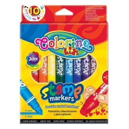 Flamaster Colorino z pieczątkami 10 kol. Patio (36092)