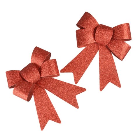 Kokarda 2 szt., czerwone brokatowe Arpex (BN5380CZE-0608)