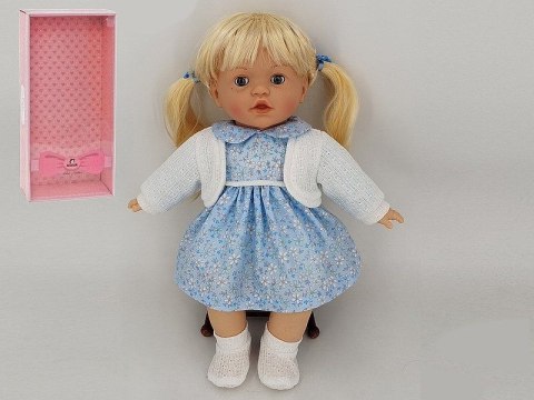 Lalka dziewczynka z polskim głosem, śpiewa i mówi po polsku; Box [mm:] 400 Adar (588103)