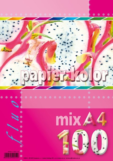 Papier kolorowy fluo A4 mix 80g Kreska Papier kolorowy fluo A4 mix 80g Kreska