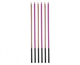 Świeczka urodzinowa metaliczne, róż/złoty róż, 3x3x170mm, 6szt. Godan (7C-SMZR)