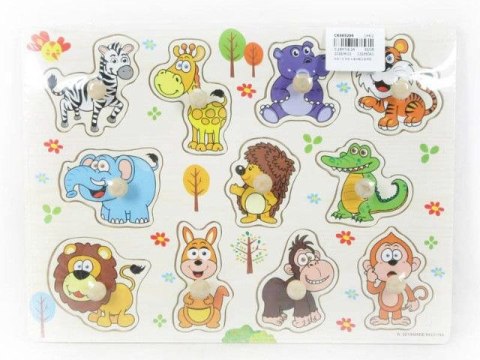 Układanka puzzle drewniane zwierzęta Bigtoys (BPUZ3160)