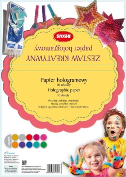 Zestaw szkolny papier holograficzny A4 Rexus (604020)