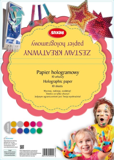 Zestaw szkolny papier holograficzny A4 Rexus (604020) Zestaw szkolny papier holograficzny A4 Rexus (604020)