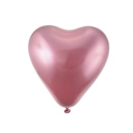 Balon gumowy Beauty&Charm platynowe j. różowe serca 6szt. fioletowy 300mm 12cal Godan (CB-S6LJ)