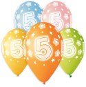 Balon gumowy Premium Hel z nadrukiem 5, 13 cali/5 sztuk mix 330mm 13cal Godan (GS120/5)