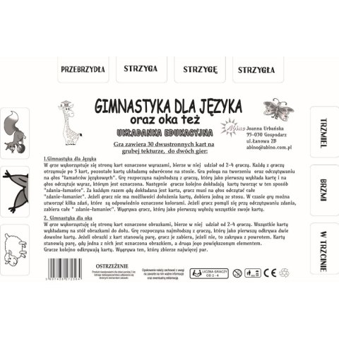 Gra edukacyjna gimnastyka dla języka gimnastyka dla języka Abino Gra edukacyjna gimnastyka dla języka gimnastyka dla języka Abino