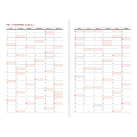 Kalendarz nauczyciela książkowy (terminarz) CZARNY NEBRASKA Z GUMKĄ A5 Wydawnictwo Wokół Nas (A5TN070B-)