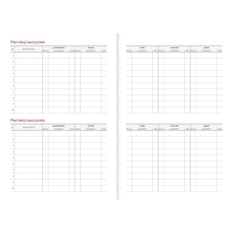 Kalendarz nauczyciela książkowy (terminarz) CZARNY NEBRASKA Z GUMKĄ A5 Wydawnictwo Wokół Nas (A5TN070B-)