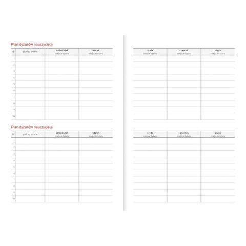 Kalendarz nauczyciela książkowy (terminarz) CZARNY NEBRASKA Z GUMKĄ A5 Wydawnictwo Wokół Nas (A5TN070B-)